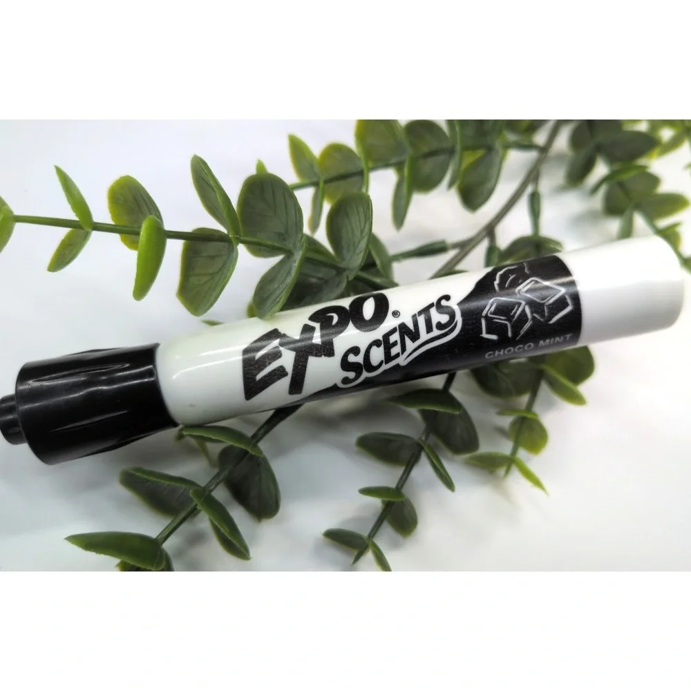 IMPOSSIBLE FIND🌿Expo Dry Erase Markers Black Choco Mint Remarkable Scents*Smell